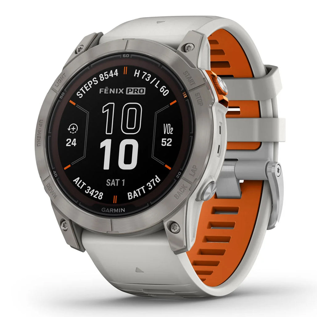 A Photo Of Garmin Fēnix® 7X Pro Sapphire Solar Edition - Carbon Gray DLC Titanium with Black Band