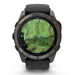 A Photo Of Garmin fēnix® 8 Pro – 51 mm, Amoled - Sapphire, Carbon Gray DLC Titanium with Black/Pebble Gray Silicone Band