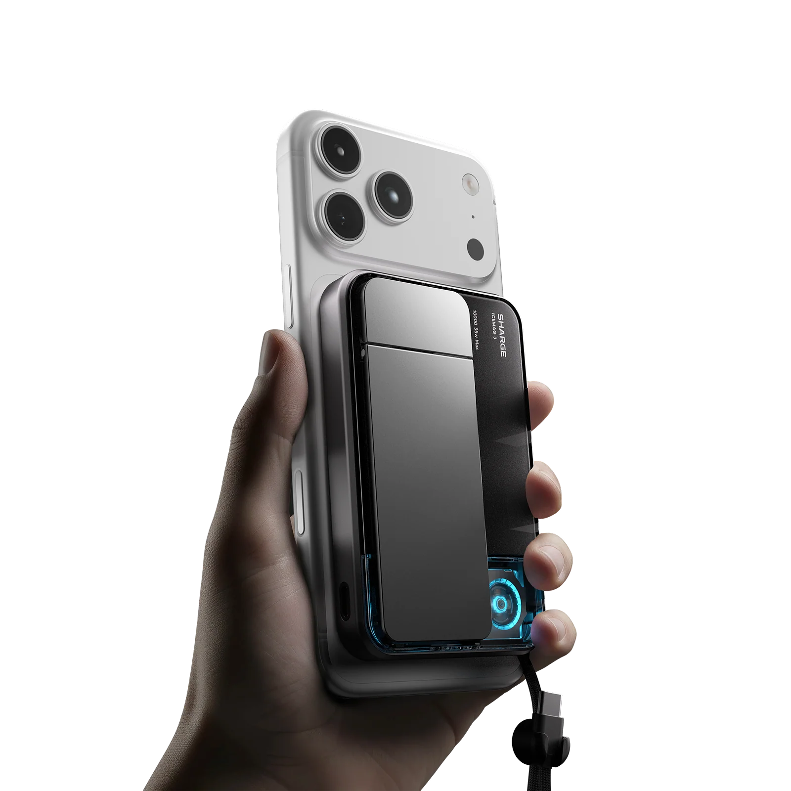 A Photo Of SHARGE ICEMAG 3 - 10000mAh 25W Qi2.2 Magnetic Power Bank