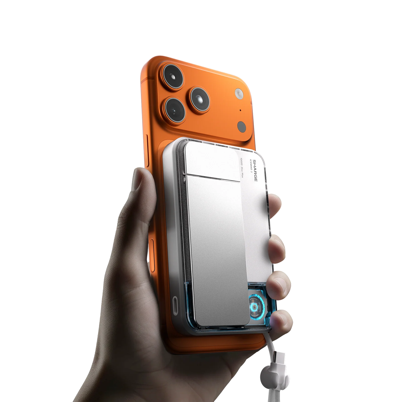 A Photo Of SHARGE ICEMAG 3 - 10000mAh 25W Qi2.2 Magnetic Power Bank