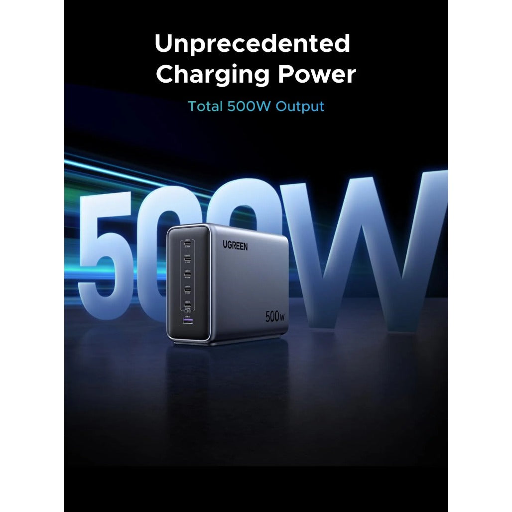 A Photo Of Ugreen Nexode 500W Desktop Charger - 6-Port GaN Power Station