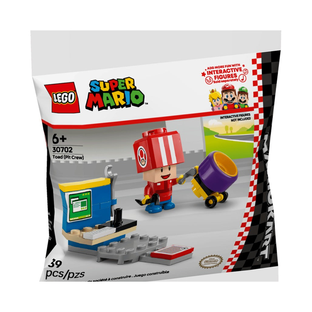 A Photo Of LEGO Mario Kart - Toad (Pit Crew) - 39 Pieces - 30702