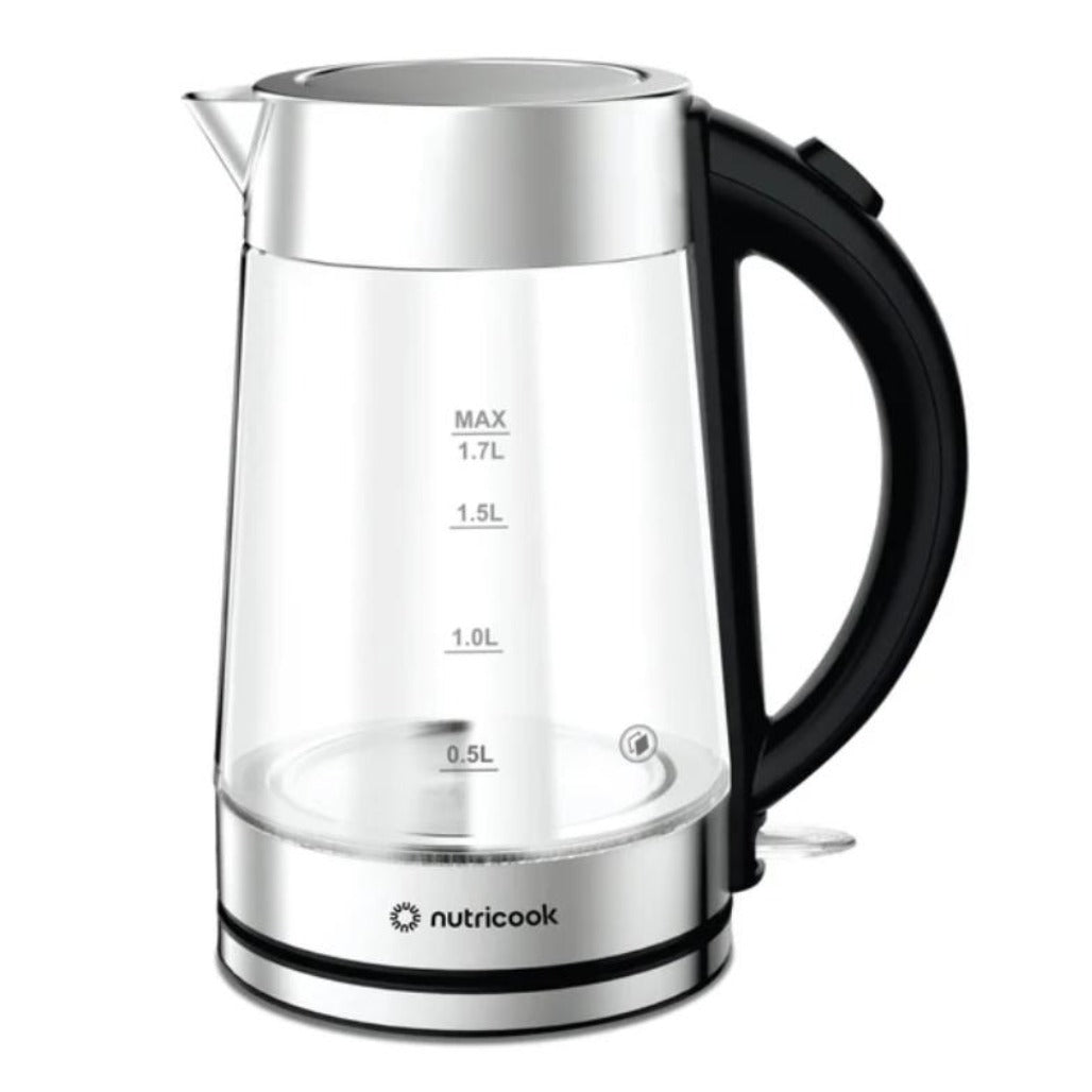 A Photo Of Nutricook Electric Glass Kettle - 1.7L, Double-Wall, Heavy-Duty Design, Elite Durability - NC-GK100