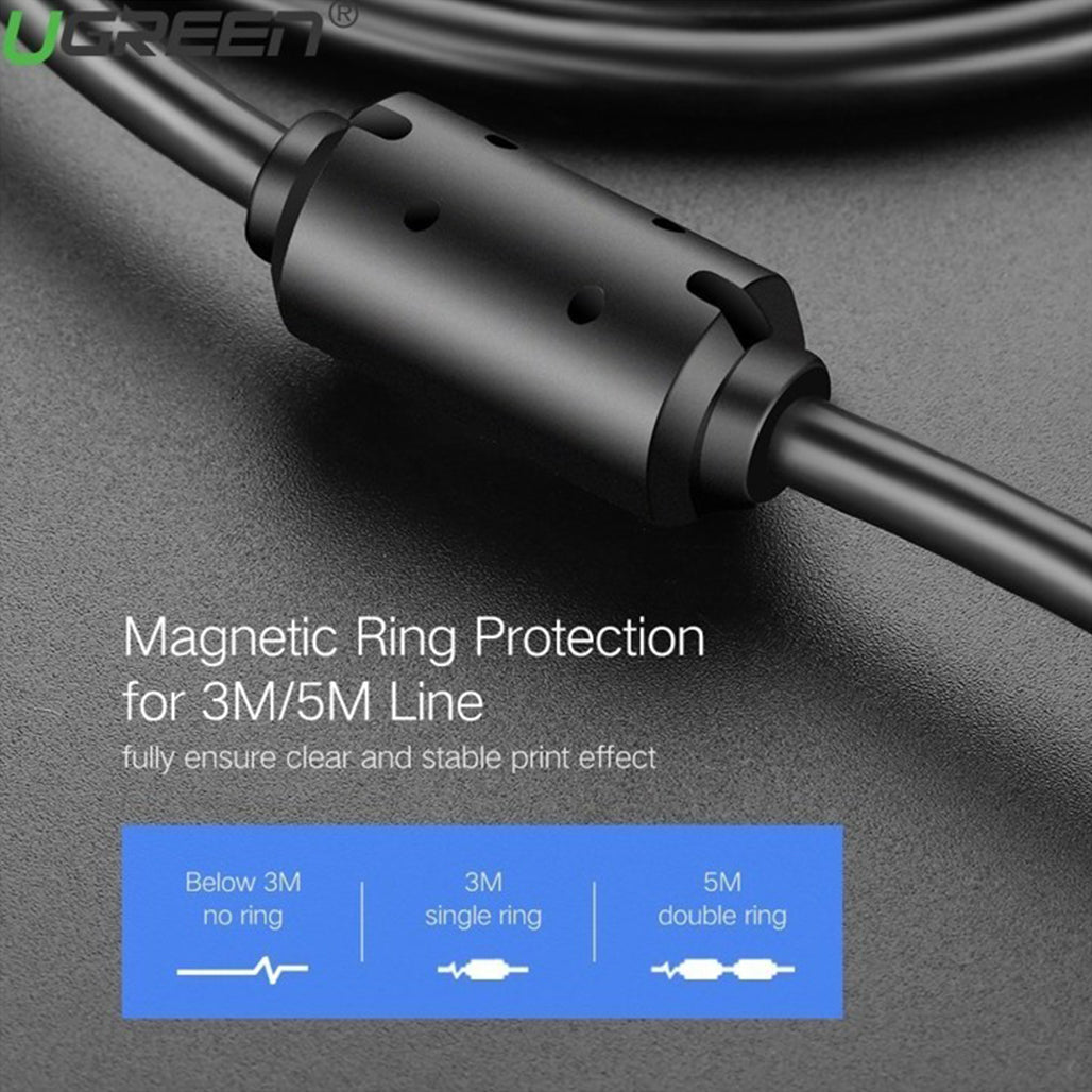 A Photo Of UGREEN High-Speed USB Printer Cable – USB-A to USB-B 2.0, 1.5M/5M – Reliable Data Transfer