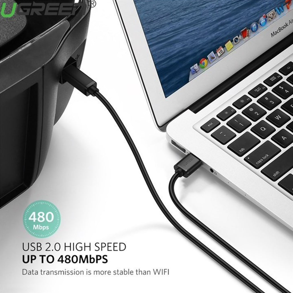 A Photo Of UGREEN High-Speed USB Printer Cable – USB-A to USB-B 2.0, 1.5M/5M – Reliable Data Transfer