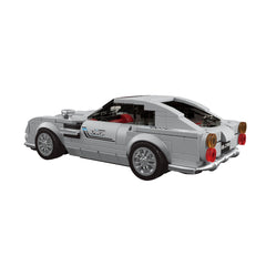 A Photo Of Mould King 27050S Silver Martin 007 Supercar Building Toy Set - 348 Pieces - 27050