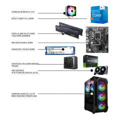 A Photo Of Gaming Desktop Setup: Core i5-13400F - 32GB RAM - 1TB SSD - RTX 5060 8GB