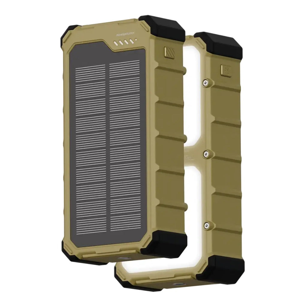A Photo Of Powerology Solara Solar Power Bank - Khaki