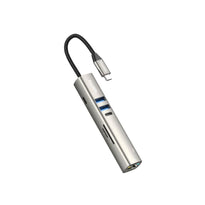 Blupebble C7 Multi Hub - 7-in-1 Aluminum USB-C Hub - BP-C7USBCHUB7IN1-GY-SD26-J