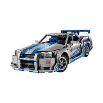 LEGO Technic 2 Fast 2 Furious Nissan Skyline GT-R (R34) Car 1410 Pieces - 42210