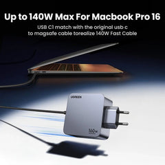 A Photo Of Ugreen Nexode Pro 160W GaN Mini Fast Charger - 4-Port USB-C & USB-A Power Adapter