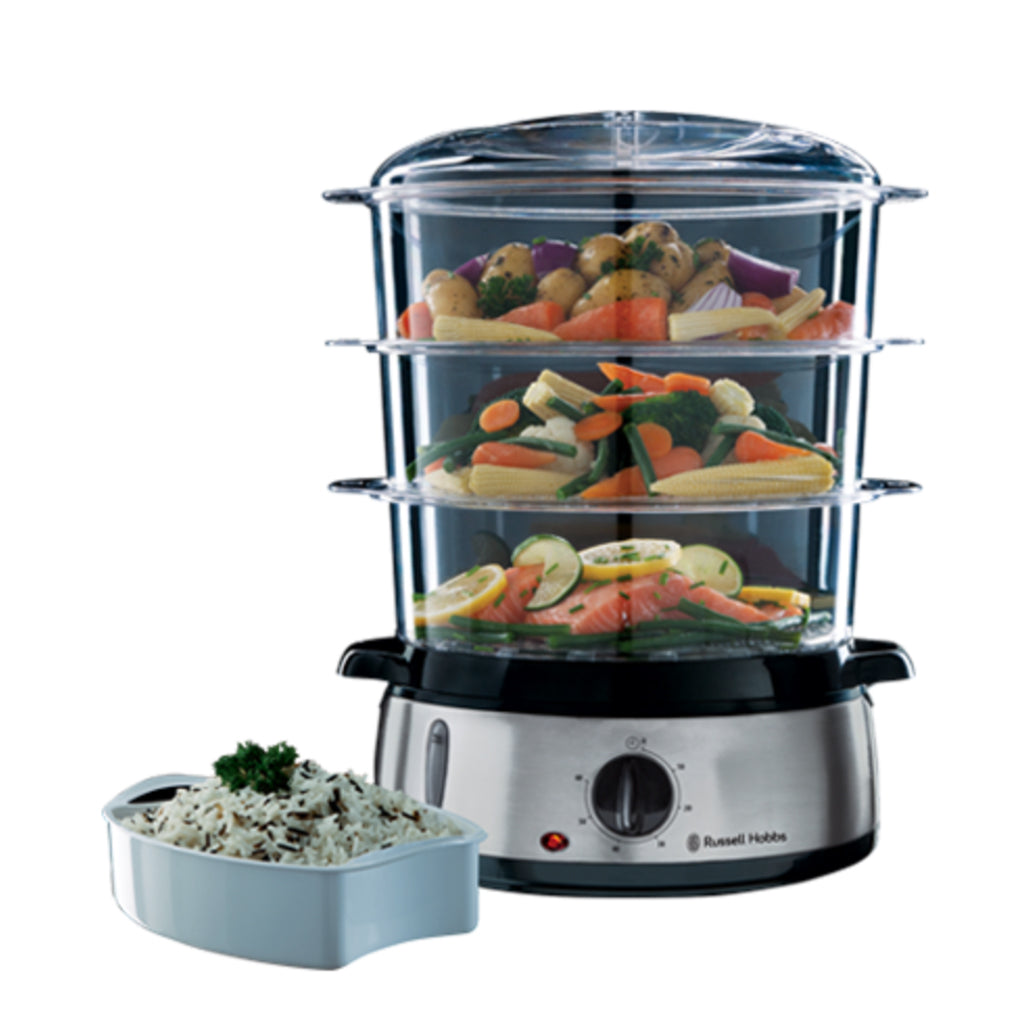 A Photo Of Russell Hobbs Cook at Home Food Steamer – 3 Tier Electric Steamer