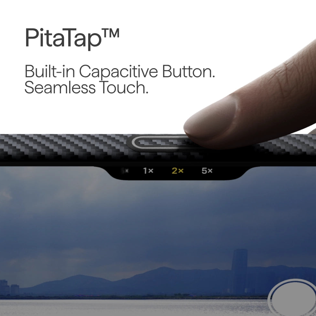 A Photo Of Pitaka 600D Black/Grey (Twill) (PitaTap™) iPhone 17 Pro Max Ultra-Slim Case