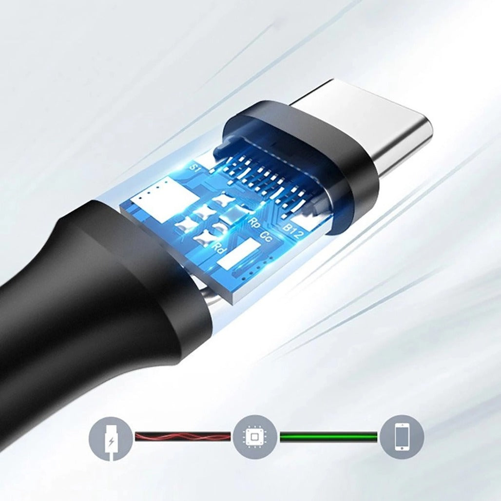 A Photo Of Ugreen 20881 USB-A 3.0 / USB-C 3A cable 0.5m - black