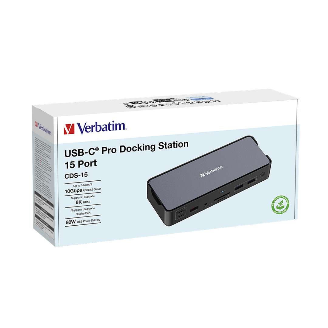A Photo Of Verbatim USB-C Pro Docking Station with 15 Ports