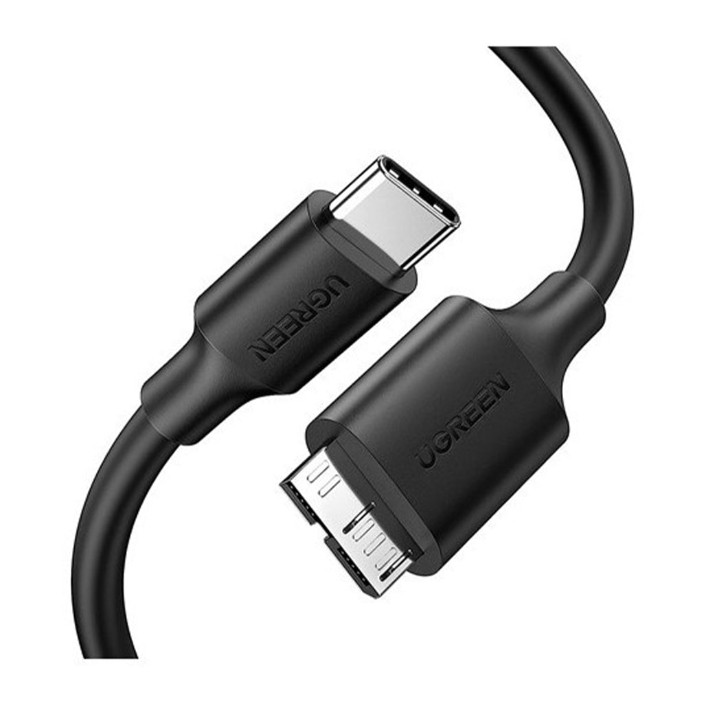 A Photo Of UGREEN Micro USB 3.0 to USB-C 3.1 Hard Drive Data Cable, 1M – High-Speed 5Gbps Transfer & Fast Charging