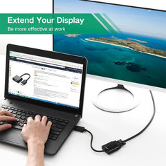 A Photo Of UGREEN DisplayPort to VGA Adapter – High-Definition Connectivity for Seamless Display Compatibility