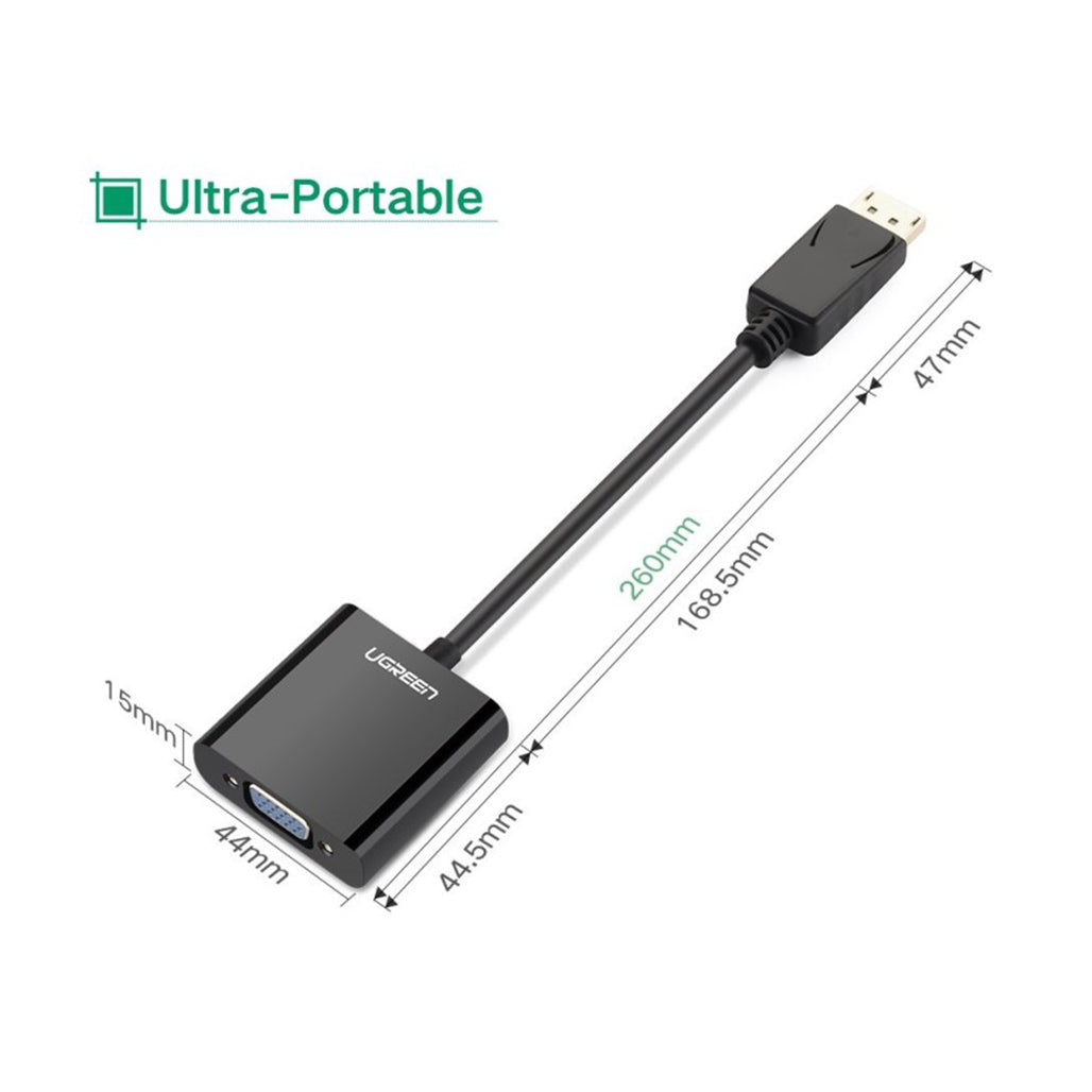 A Photo Of UGREEN DisplayPort to VGA Adapter – High-Definition Connectivity for Seamless Display Compatibility