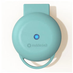 A Photo Of Nutricook Mini Waffle Maker 350-400W, Healthy Ceramic Coating, Quick Heat – Aqua Marine - NC-WM100AM