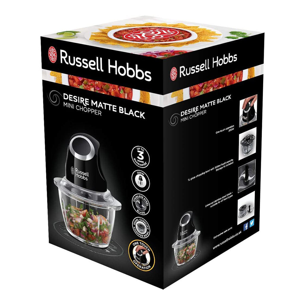 A Photo Of Russell Hobbs Matte Black Mini Chopper
