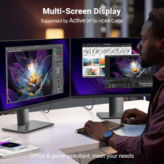 A Photo Of UGREEN DisplayPort to HDMI Cable 4K 60Hz – High-Performance DP to HDMI Adapter for Smooth Video & Audio Transmission