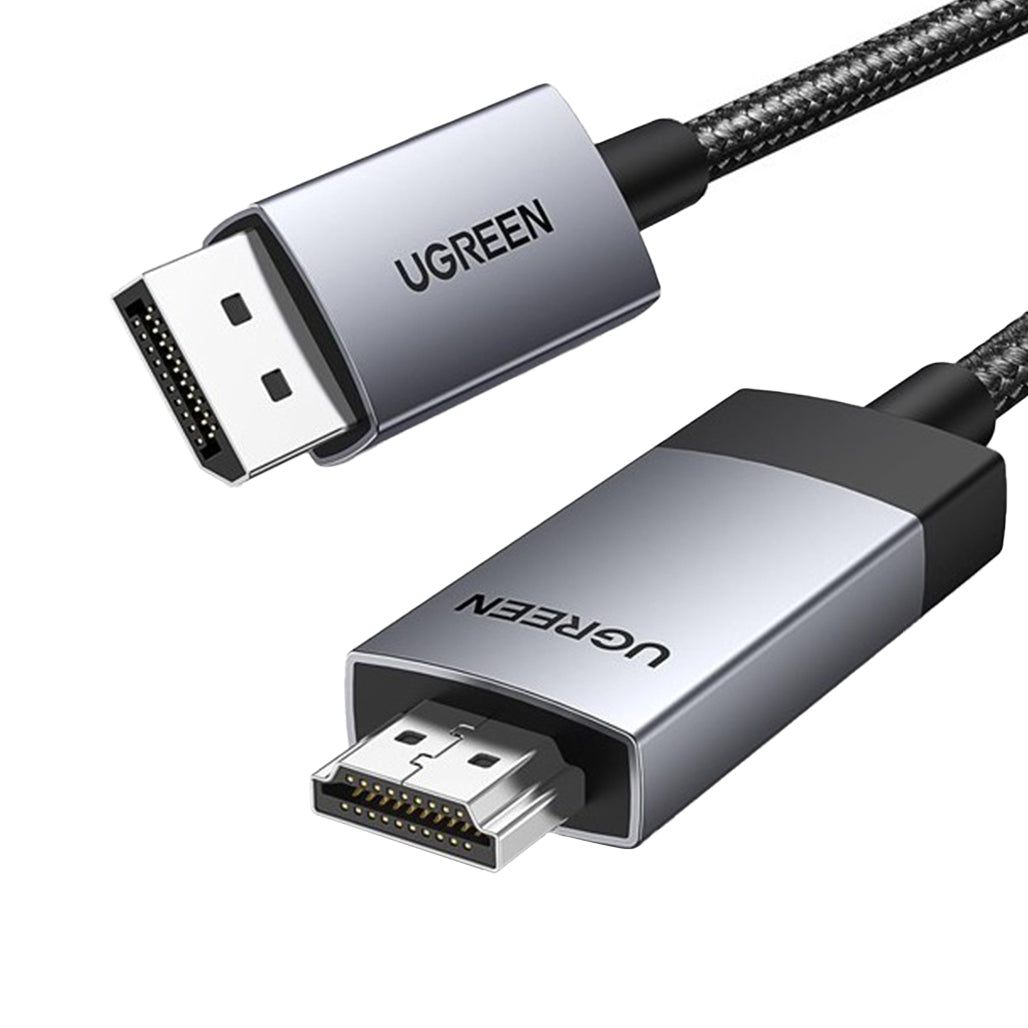 A Photo Of UGREEN DisplayPort to HDMI Cable 4K 60Hz – High-Performance DP to HDMI Adapter for Smooth Video & Audio Transmission