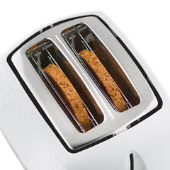 A Photo Of Russell Hobbs Honeycomb White 2 Slice Toaster – Extra Wide Slots