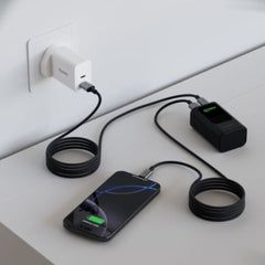 A Photo Of Blupebble PowerFlow PD 66W USB-A to USB-C Cable - 1.2m/3.9ft - BP-USBA2C1.2M66W-BK