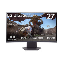 LG UltraGear™ 27GS60QC-B - 27" QHD 180Hz Curved Gaming Monitor
