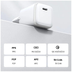 A Photo Of Ugreen 20W GaN Tech Chip - Smart & Fast Charger for Phones, Tablets, iPads