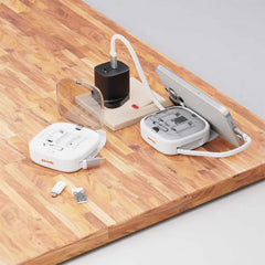 A Photo Of Porodo Multi-Device Charging Kit with 60W Type-C Cable, Universal Adapters, Data Transfer & SIM Management