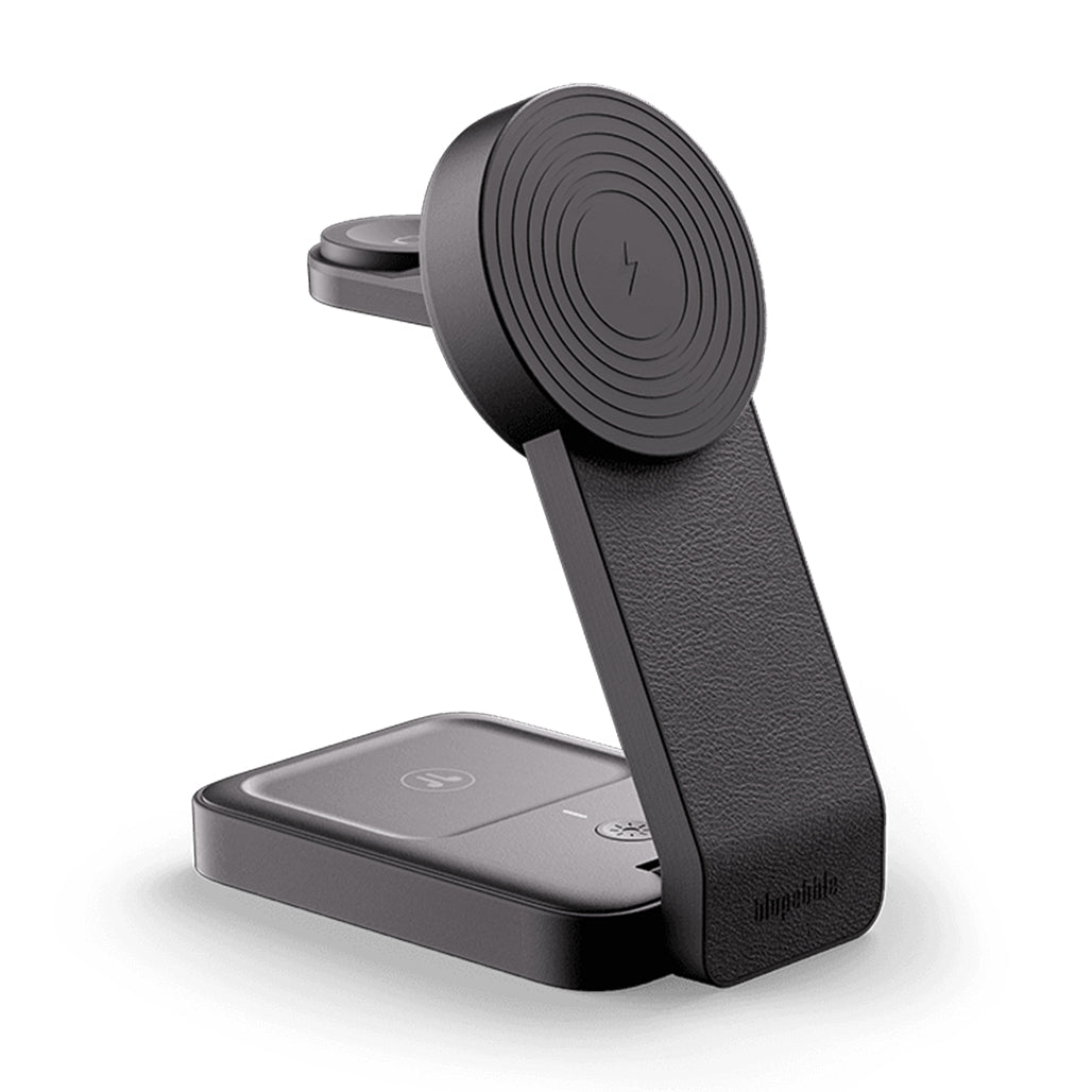 A Photo Of Blupebble 3 in 1 Qi2 Wireless Foldable MagSafe Charging Stand