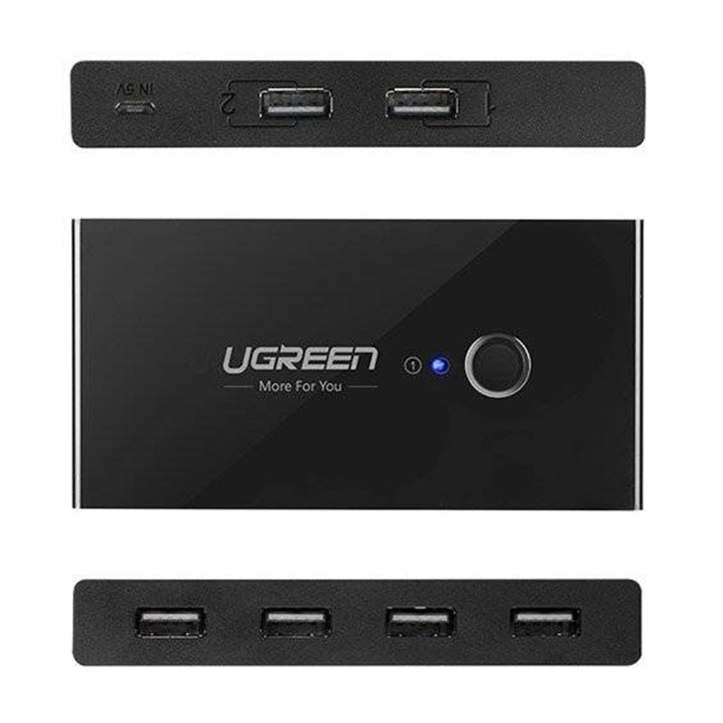 A Photo Of Ugreen USB 2.0 Switch Box HUB – 4-Port USB Splitter for Two Computers