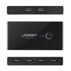 A Photo Of Ugreen USB 2.0 Switch Box HUB – 4-Port USB Splitter for Two Computers