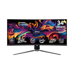 A Photo Of MSI MPG 341CQPX QD-OLED - 34” Ultrawide 240Hz Curved Gaming Monitor