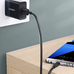 A Photo Of Ugreen 20881 USB-A 3.0 / USB-C 3A cable 0.5m - black