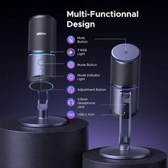 A Photo Of UGREEN USB Microphone for PC with RGB Lights