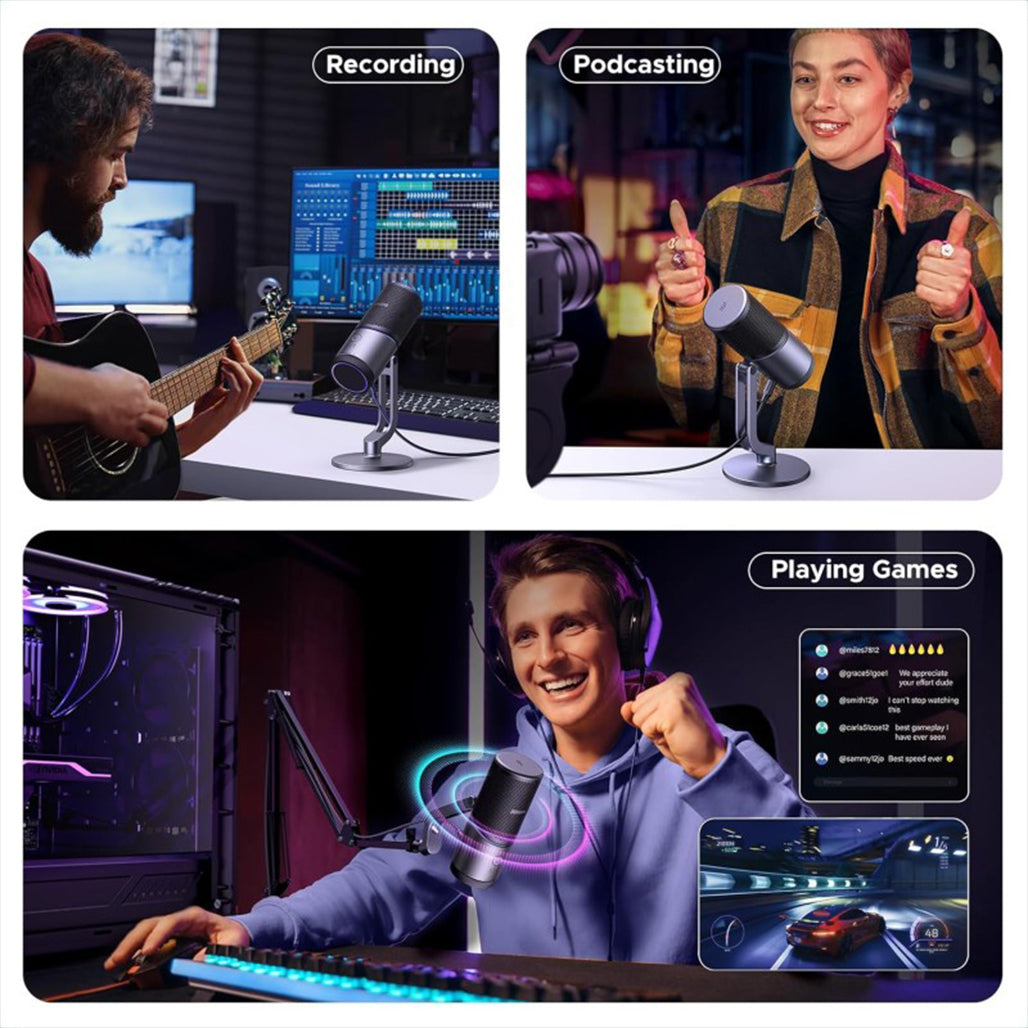 A Photo Of UGREEN USB Microphone for PC with RGB Lights