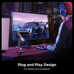 A Photo Of UGREEN USB Microphone for PC with RGB Lights