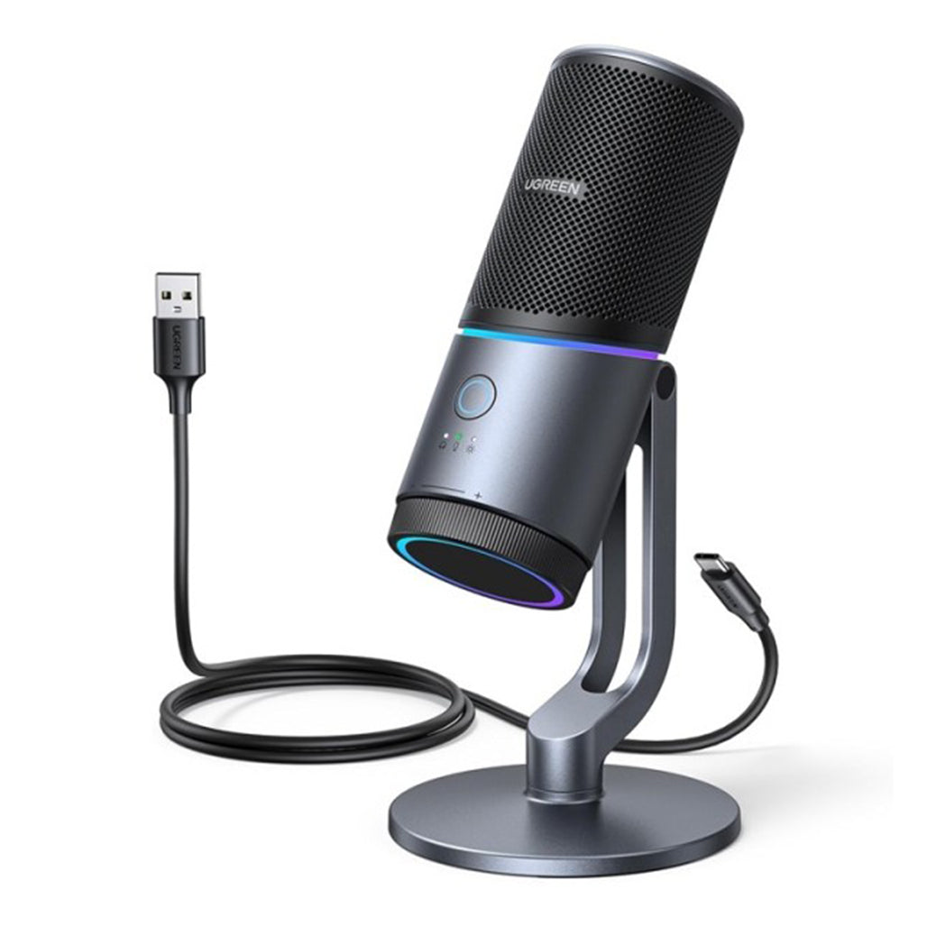 A Photo Of UGREEN USB Microphone for PC with RGB Lights