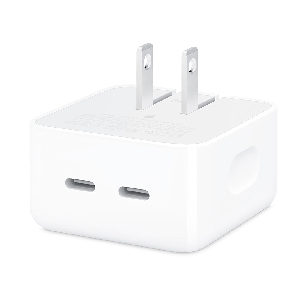 A Photo Of Apple 35W Dual USB-C Port Compact Power Adapter - MW2H3AM/A