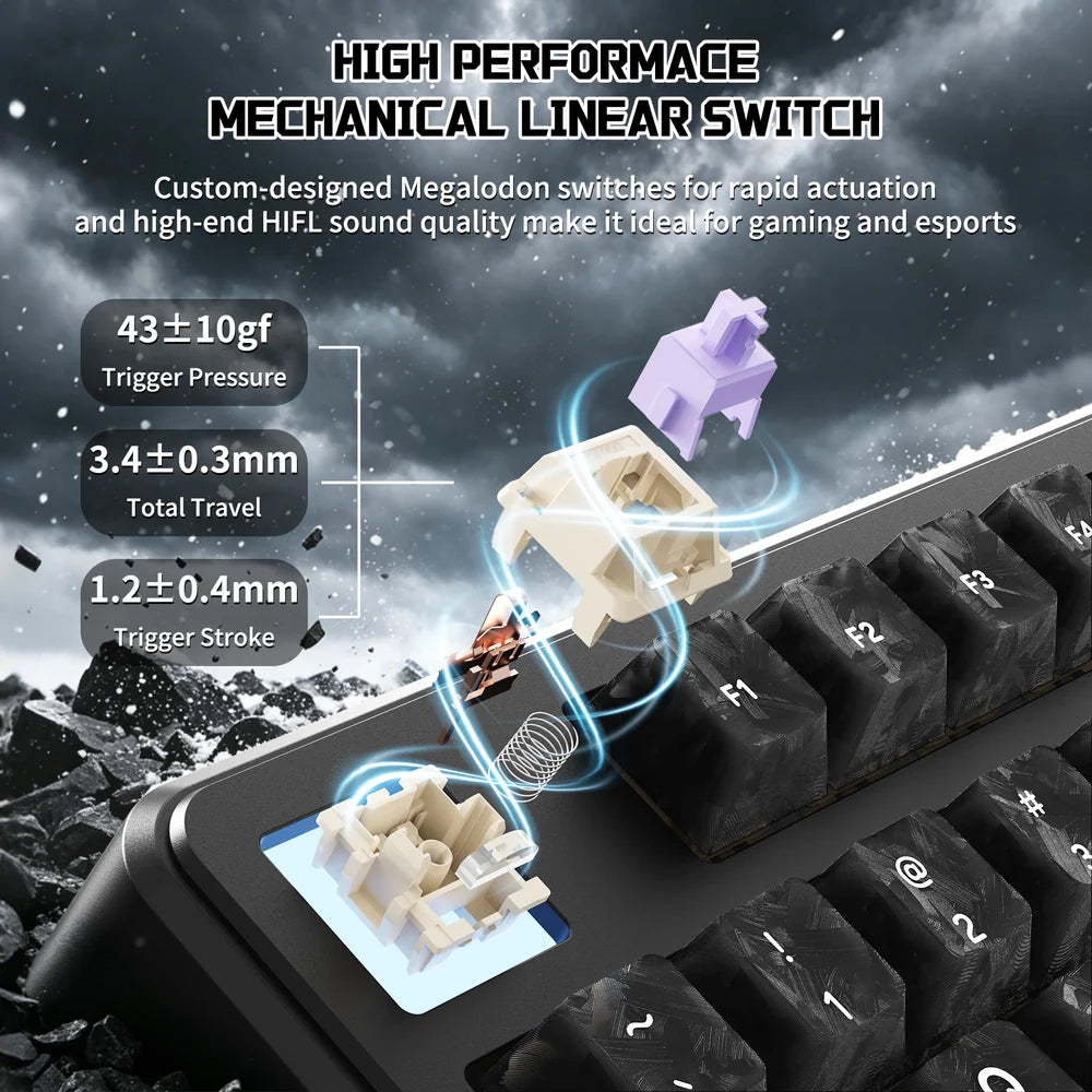 A Photo Of ATTACK SHARK X87 Ultra - Wireless Mechanical Keyboard