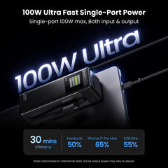 A Photo Of SHARGE HyperTower 170 - 25000mAh 170W Power Bank with Dual Built-In USB-C Cables