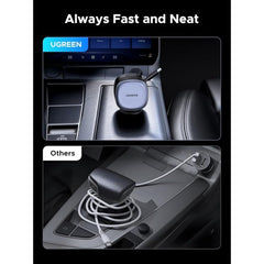 A Photo Of UGREEN 75W Type-C+USB A Car Charger with Type C Retractable Cable - 55653