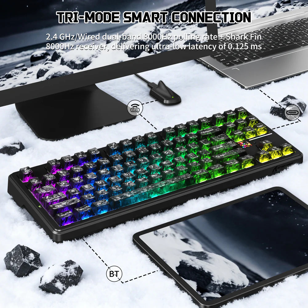 A Photo Of ATTACK SHARK X87 Ultra - Wireless Mechanical Keyboard
