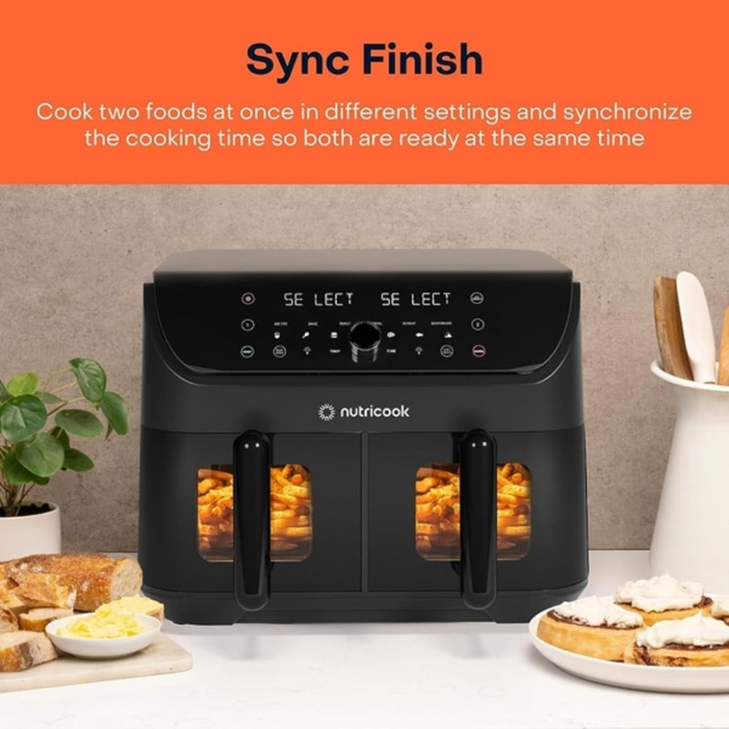 A Photo Of Nutricook Air Fryer Duo 2 Vision 8.5L - NC-AFD185V