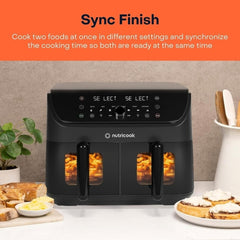 A Photo Of Nutricook Air Fryer Duo 2 Vision 8.5L - NC-AFD185V