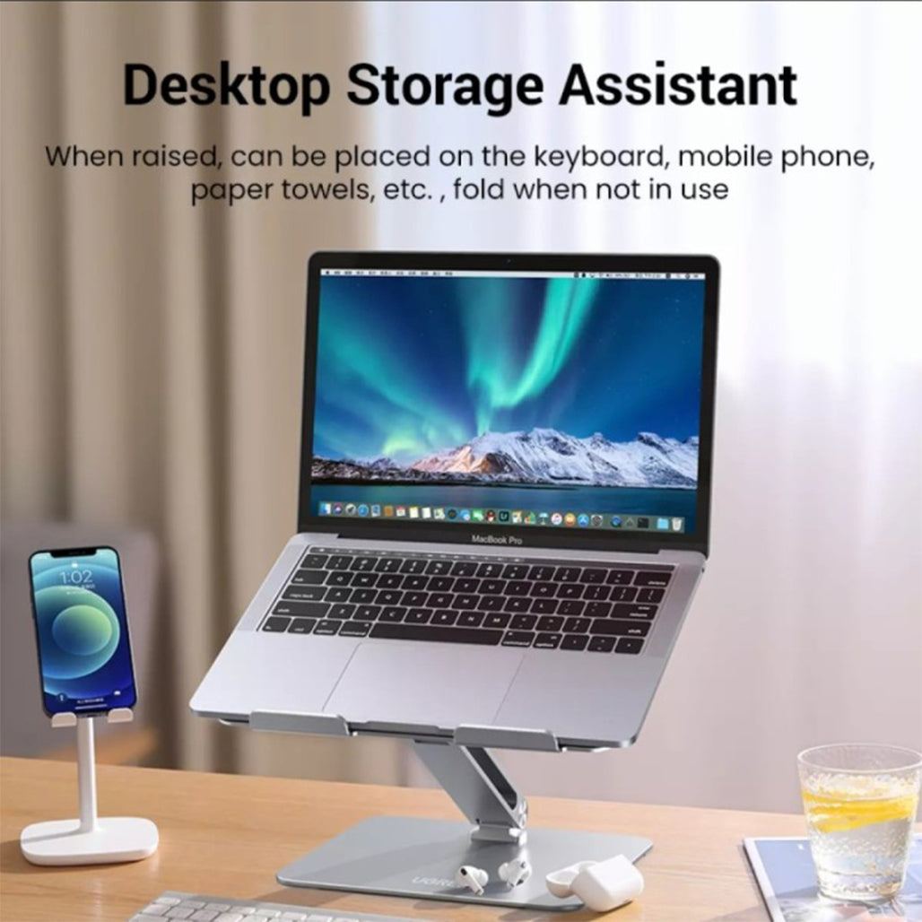 A Photo Of UGREEN Multi-Angle Adjustable Laptop Stand – Ergonomic & Portable Aluminum Riser for Laptops and Tablets