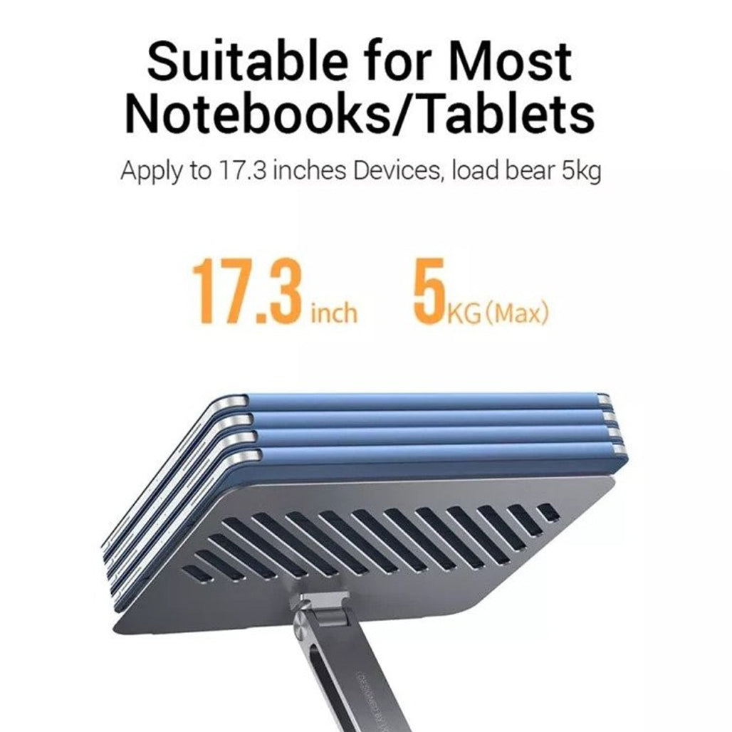 A Photo Of UGREEN Multi-Angle Adjustable Laptop Stand – Ergonomic & Portable Aluminum Riser for Laptops and Tablets