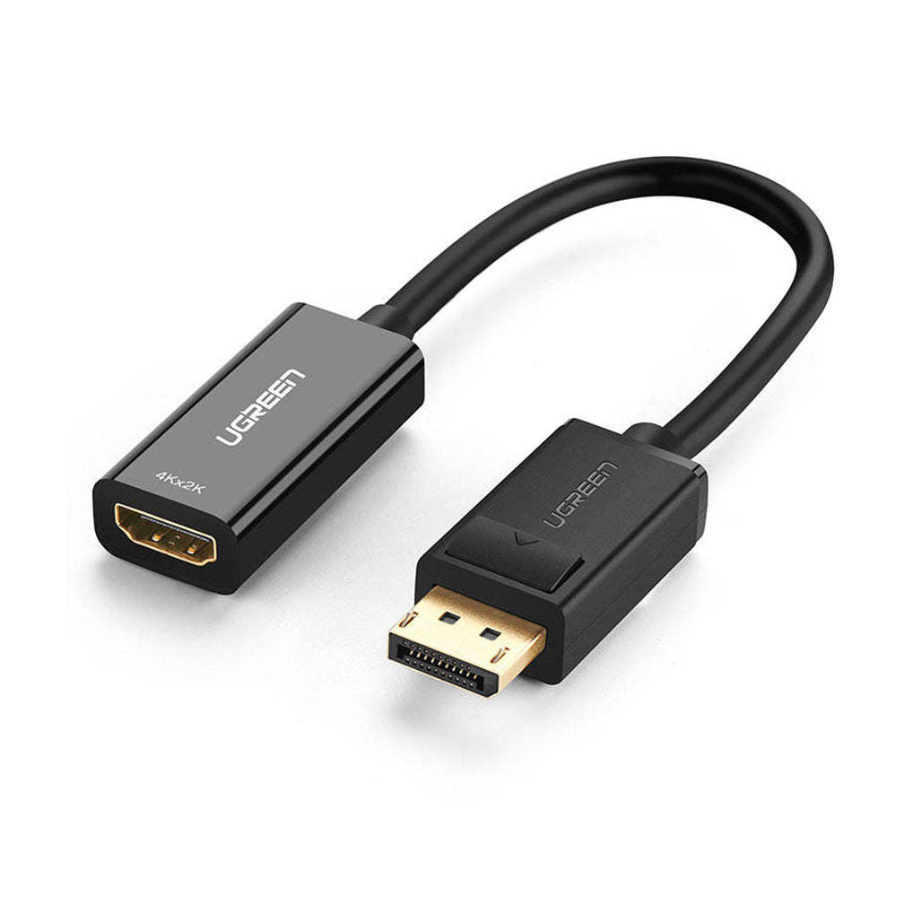 A Photo Of UGREEN DisplayPort to HDMI Adapter Cable (Male to Female) – 4K@30Hz, Unidirectional, 25cm, Black
